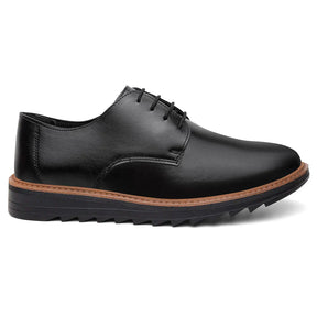 Sapato Social Masculino Esporte Fino Derby Preto Sola Alta